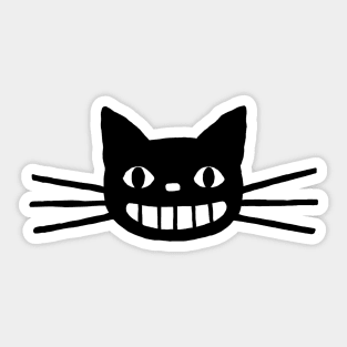 Smiling Black Cat Sticker